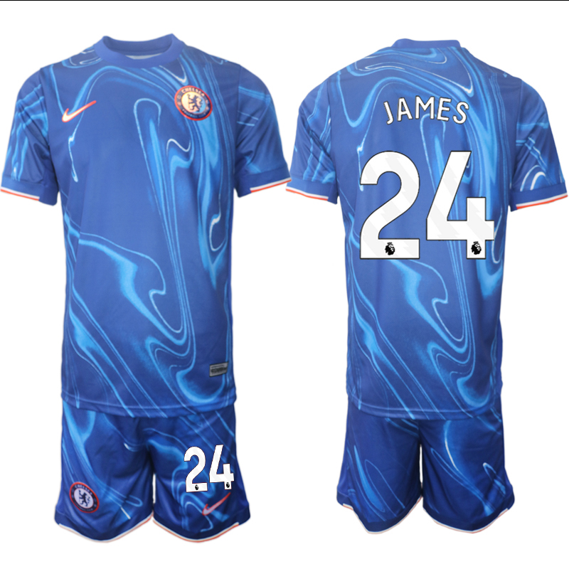 Men 2024-2025 Club Chelsea home Blue #24 Soccer Jersey->chelsea jersey->Soccer Club Jersey